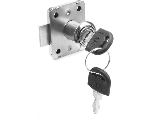 Изображение товара Мебельный замок ТУНДРА никелированный，2 английских ключа 5078979