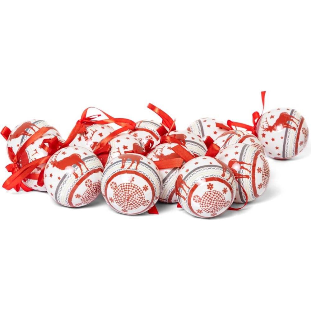 Изображение товара Набор елочных шаров Winter Glade 14 шт. разноцветные для Нового Года