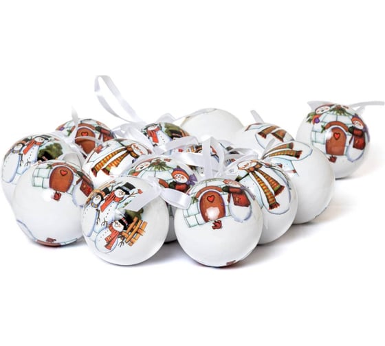 Изображение товара Набор елочных шаров Winter Glade папье-маше, 14 шт. 7514G02 7514G020