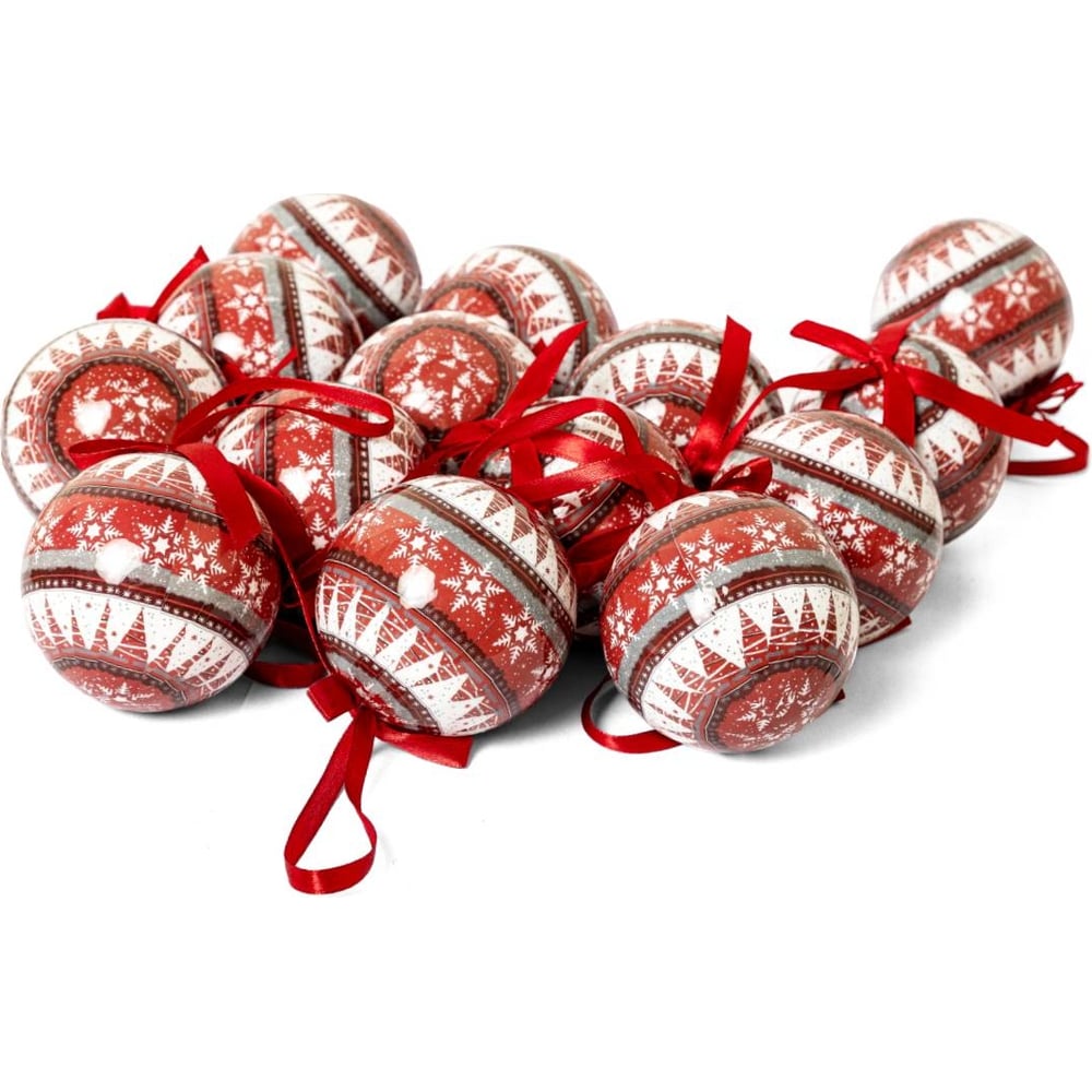 Изображение товара Набор елочных шаров Winter Glade, 14 шт, 75 мм
