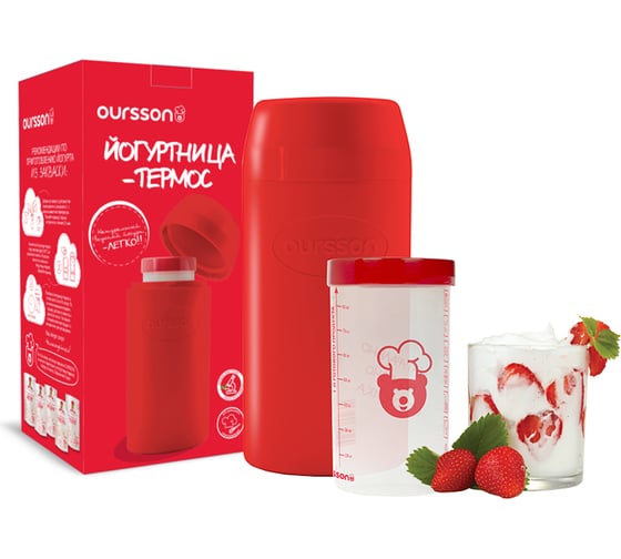 Изображение товара Йогуртница-термос OURSSON красный FE55051/RD