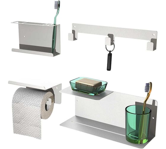 Изображение товара Аксессуары для ванной и душа Граф Держалкин horizon pass белый H-набор-Pass-б