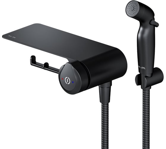 Изображение товара Гигиенический набор со смесителем для душа с полкой, держателем туалетной бумаги AM.PM X-Joy TouchReel F0H85A822