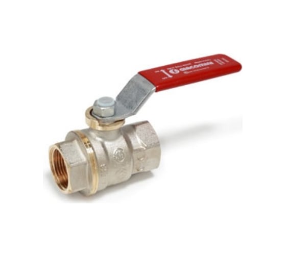 Изображение товара Шаровой кран Giacomini R910, DADO, 3/4, ВВ, ручка-рычаг красный, никелированный R910X024