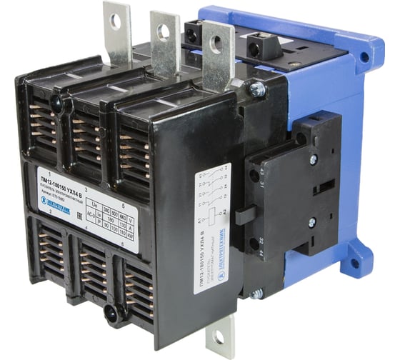 Изображение товара Электромагнитный пускатель Электротехник Пм12-180150 ухл4 в, 220в/50гц, 2з и 2р, 180а, нереверсивный, без реле, ip20/ ET515882