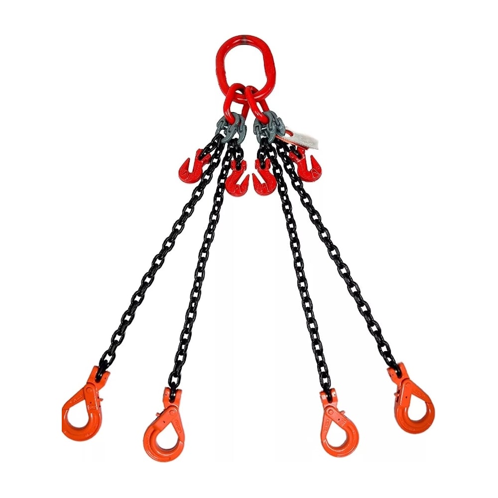 Изображение товара Четырехветвевой цепной строп ТРАСТ 4сц 11 2 т 7 м укоротители крюки самозапирающиеся