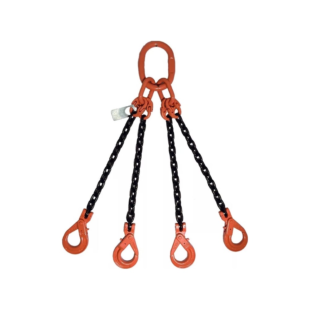 Изображение товара Четырехветвевой цепной строп ТРАСТ 4сц 17 тонн, 3м, класс 8, самозапирающиеся крюки