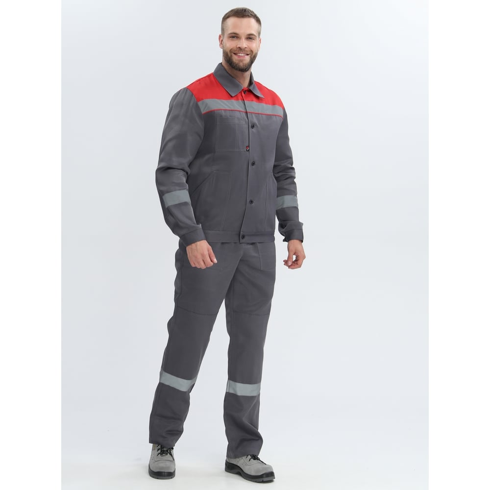 Изображение товара Костюм с полукомбинезоном Факел Легион-2 СОП темно-серый/красный, размер 48-50, рост 182-188 87482762.004