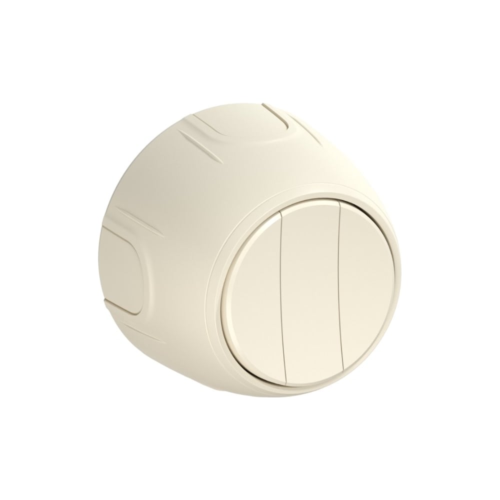 Изображение товара Накладной наружный тройной выключатель OneKeyElectro Rotondo, цвет бежевый. 7700857 Изображение товара Накладной наружный тройной выключатель OneKeyElectro Rotondo, цвет бежевый. 7700857