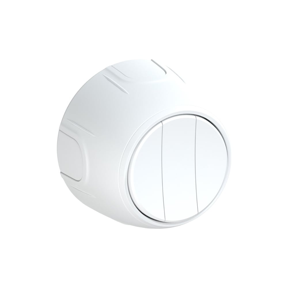 Изображение товара Накладной наружный тройной выключатель OneKeyElectro Rotondo, цвет белый. 7700856 Изображение товара Накладной наружный тройной выключатель OneKeyElectro Rotondo, цвет белый. 7700856