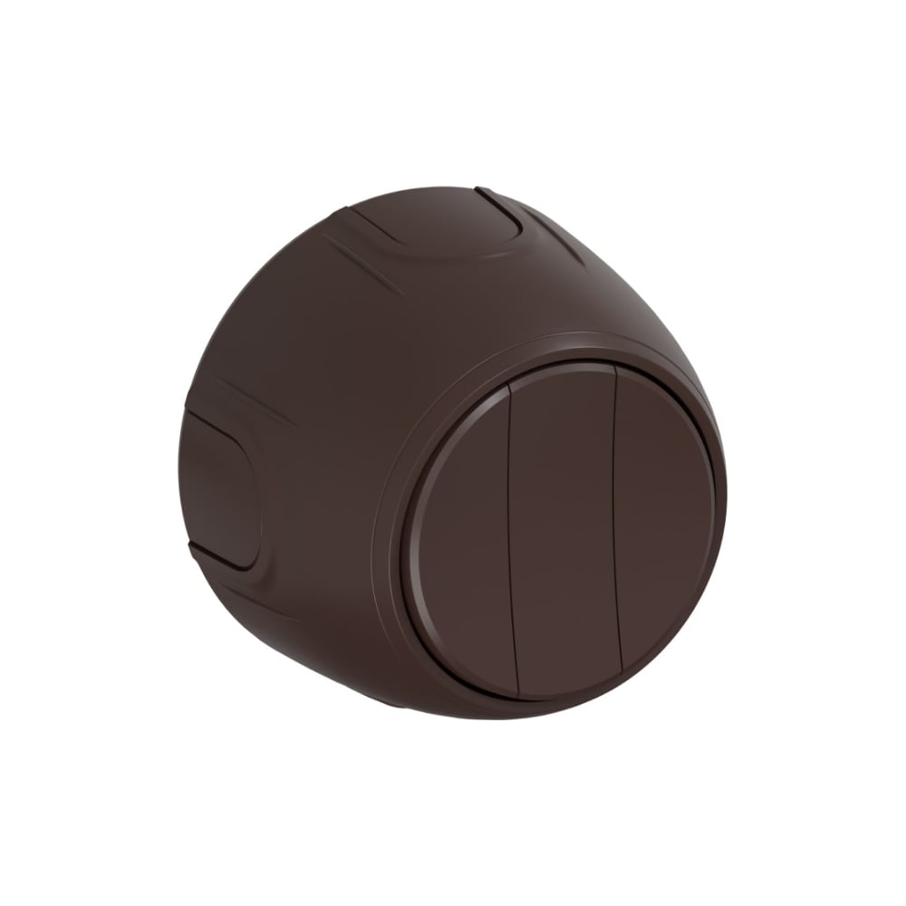 Изображение товара [Накладной выключатель] OneKeyElectro Rotondo [3 клавиши] Коричневый