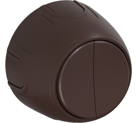 Изображение товара Накладной наружный двойной выключатель OneKeyElectro Rotondo, цвет коричневый. 7700853