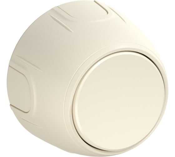 Изображение товара Накладной наружный одинарный выключатель OneKeyElectro Rotondo, цвет бежевый. 7700847