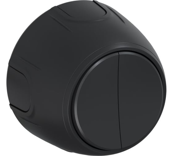 Изображение товара Накладной наружный двойной выключатель OneKeyElectro Rotondo, цвет черный. 7700855