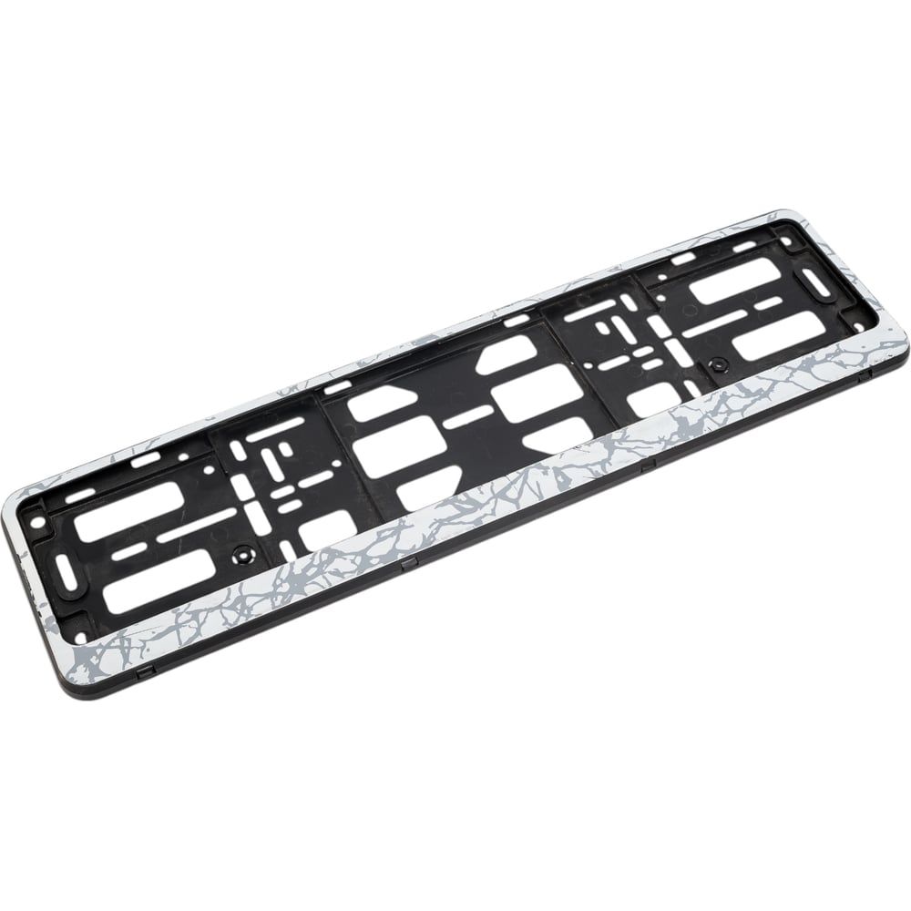 Изображение товара Рамка-книжка АЕР черная, мрамор белый РК 010100 для заднего номера