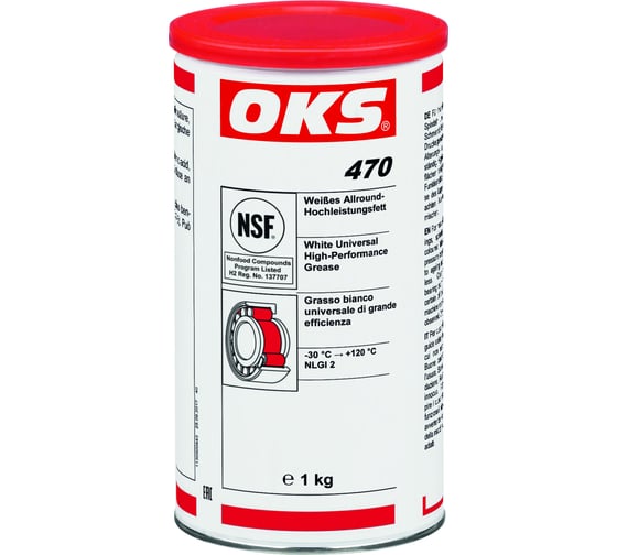 Изображение товара Универсальная белая смазка с пищевым допуском OKS 470 банка, 1 кг 269878