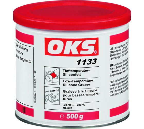 Изображение товара Низкотемпературная силиконовая смазка OKS 1133 банка, 500 г 270021