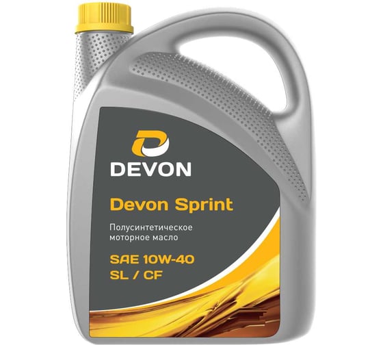 Изображение товара Моторное масло Devon Девон SPRINT SAE 10W-40, API SL/CF, канистра 4 л 338661603