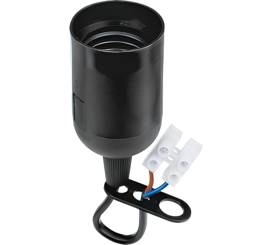 Изображение товара Патрон TOKOV ELECTRIC пластиковый подвесной Е27 с клеммной колодкой черный TKE-C05-PPL/KK-27