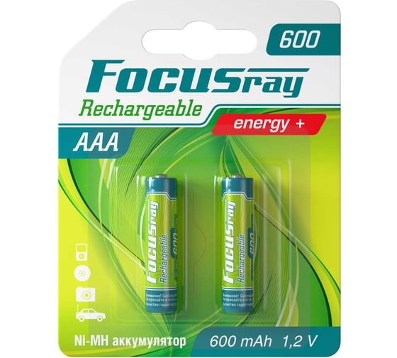 Изображение товара Аккумулятор Focusray 600 mAH AAA 2/24/288, шт 629011