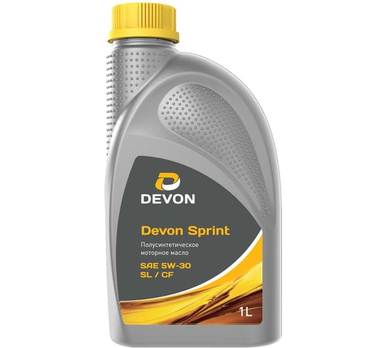 Изображение товара Моторное масло Devon Девон SPRINT SAE 5W-30, API SL/CF, канистра 1 л 338661607