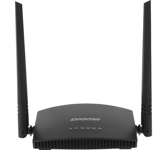 Изображение товара Беспроводной роутер DIGMA DWR-N301 N300 10/100BASE-TX черный (упак.:1шт) 1787694