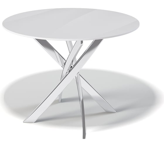 Изображение товара Стол KENNER R1000 хром/стекло белое глянец 326442
