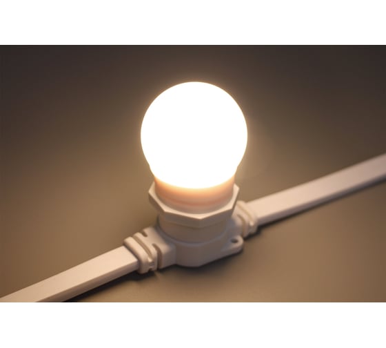 Изображение товара Лампа для Белт-лайта TEAMPROF Е27, 24В, 2 Вт, d=45 мм, ТЕПЛАЯ БЕЛАЯ TPF-B-E27-G45-24V-2W-WW