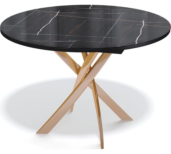 Изображение товара Стол KENNER R1100 золото/камень черный глянец 326363