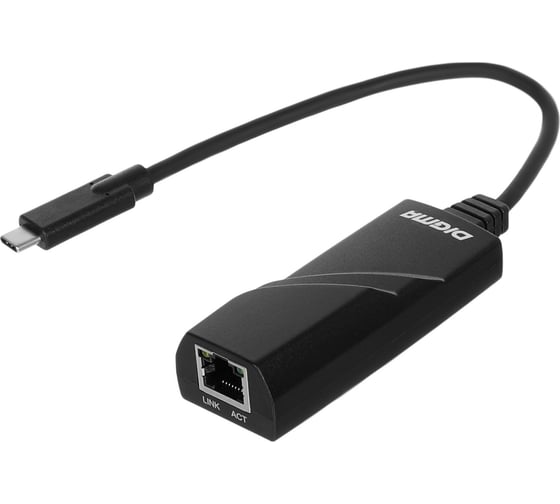 Изображение товара Сетевой адаптер DIGMA Gigabit Ethernet D-USBC-LAN1000 USB Type-C (упак.:1шт) 1717085