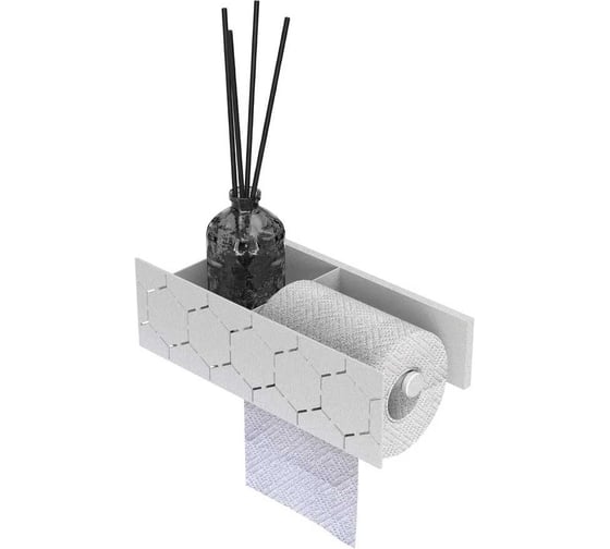 Изображение товара Держатель туалетной бумаги Граф Держалкин Bee duetto 26x13x8 т\б справа белая Fl-bee-du26п-б