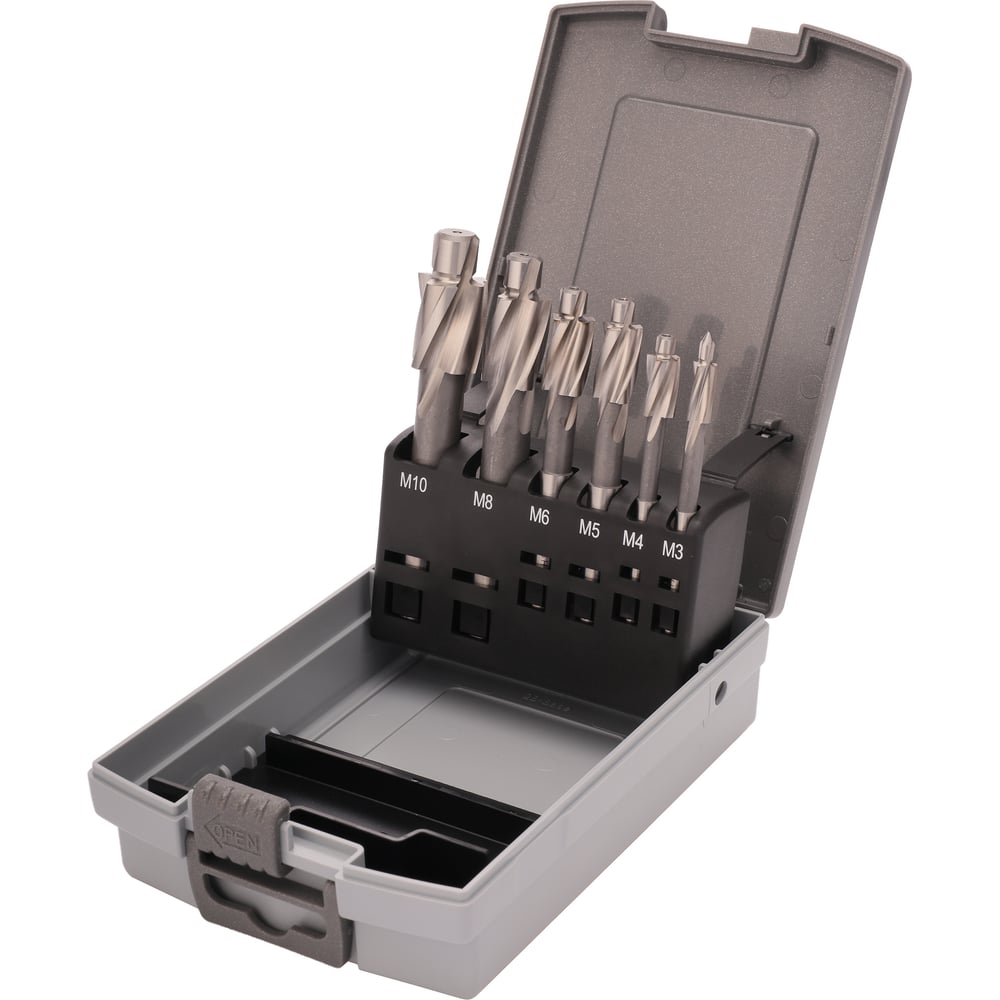 Изображение товара Набор цековок 180 градусов М3-M10 HSS-G RUKO 6 шт DIN373