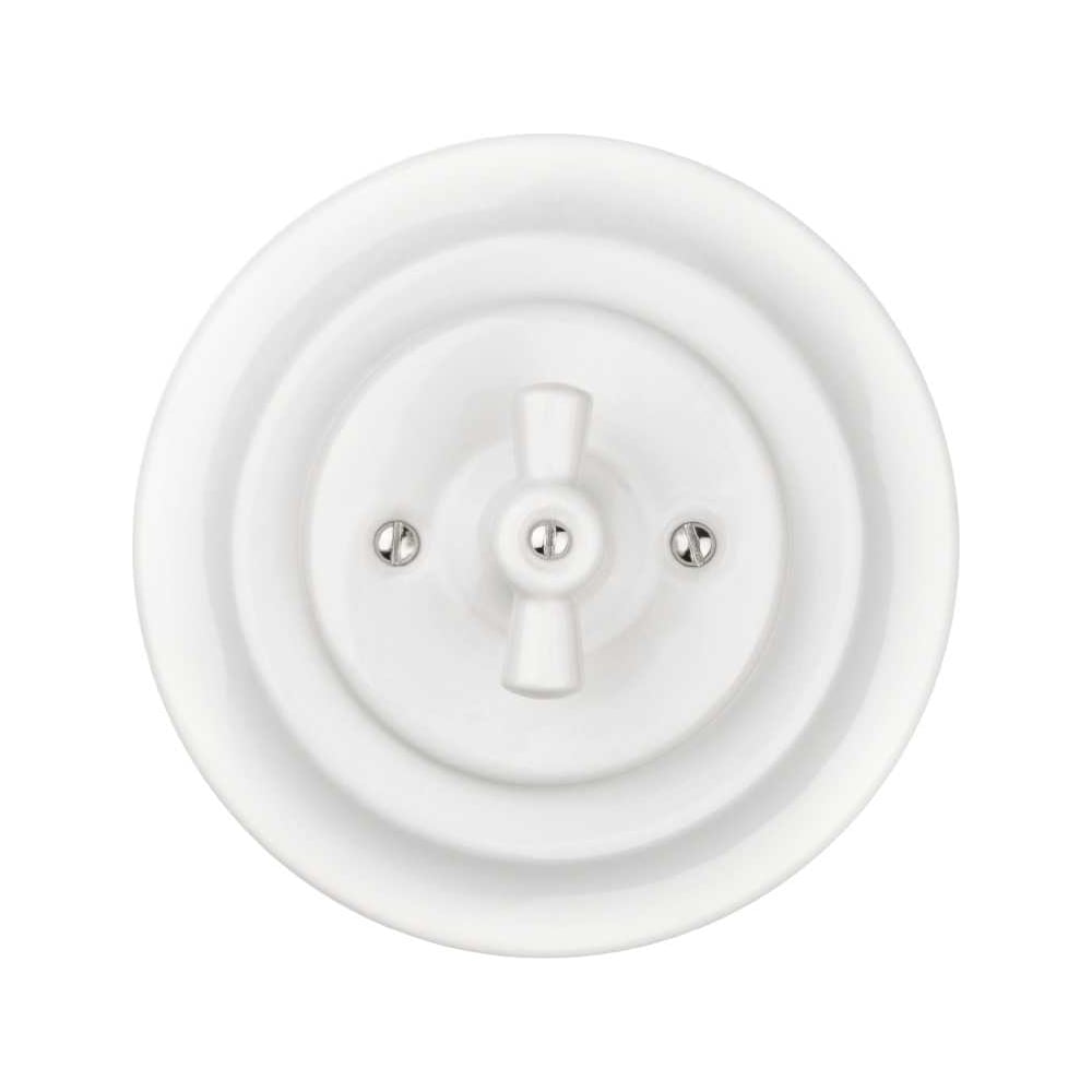 Изображение товара Выключатель скрытой установки TDM ELECTRIC фарфоровый белый 10А Болонь SQ1820-0013