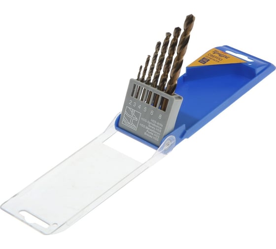 Изображение товара Набор сверл по металлу HSS, полированные, цилиндрический хв-к, 2-3-4-5-6-8 мм, 6 шт ТУНДРА 3640675