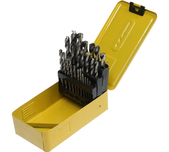 Изображение товара Набор сверл по металлу HSS, цилиндрический хв-к, 1-13 мм, через 0.5 мм, 25 шт ТУНДРА 1119690