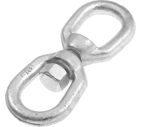 Изображение товара Вертлюг петля-петля ТУНДРА krep 12 мм, оцинкованный, 1 шт. 5302114