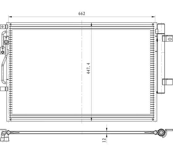 Изображение товара Радиатор кондиц. для автомобилей Chery Tiggo 8 Pro (21-)/Omoda C5 (22-) LUZAR LRAC 3038