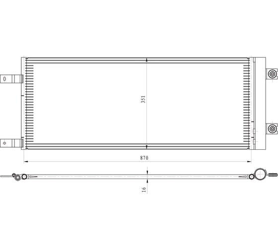 Изображение товара Радиатор кондиционера для автомобилей DAF XF 106 (13-)/XG (21-)/XG+ (21-) LUZAR LRAC 2809