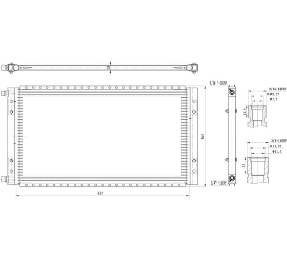 Изображение товара Радиатор кондиционера для трактора К-744P "Кировец" LUZAR LRAC 0604