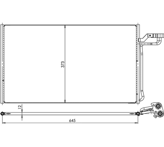 Изображение товара Радиатор кондиционера для автомобилей Volvo S40 (04-)/С30 (06-) 2.4i LUZAR LRAC 1005
