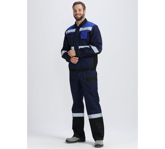 Изображение товара Костюм с полукомбинезоном Факел Виват-2 Премиум UZ, темно-синий/черный/васильковый, размер 40-42, рост 170-176 87489147.023