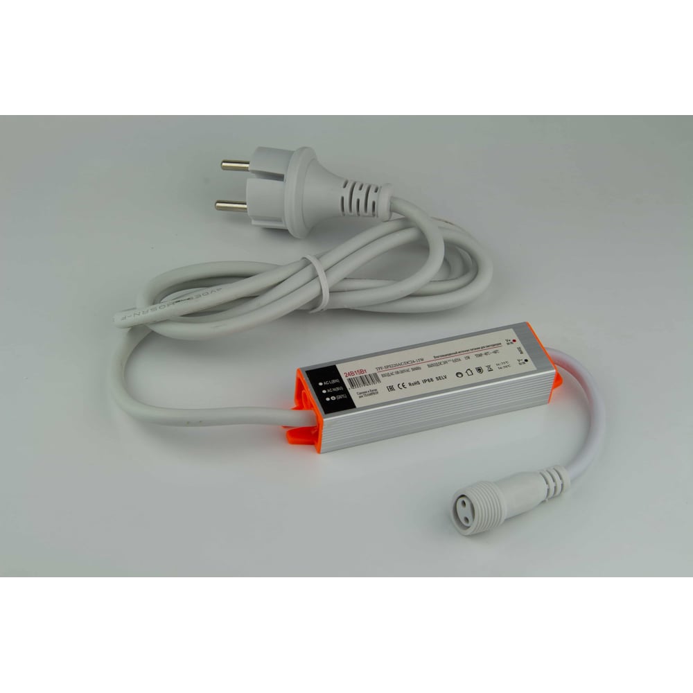 Изображение товара Импульсный источник питания TEAMPROF 220/24 В, 15 Вт, белый TPF-SPS220AC/DC24-15W