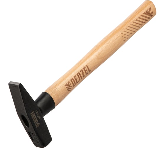 Изображение товара Слесарный молоток Denzel 300 г, кованый квадратный боек, буковая рукоятка 10427