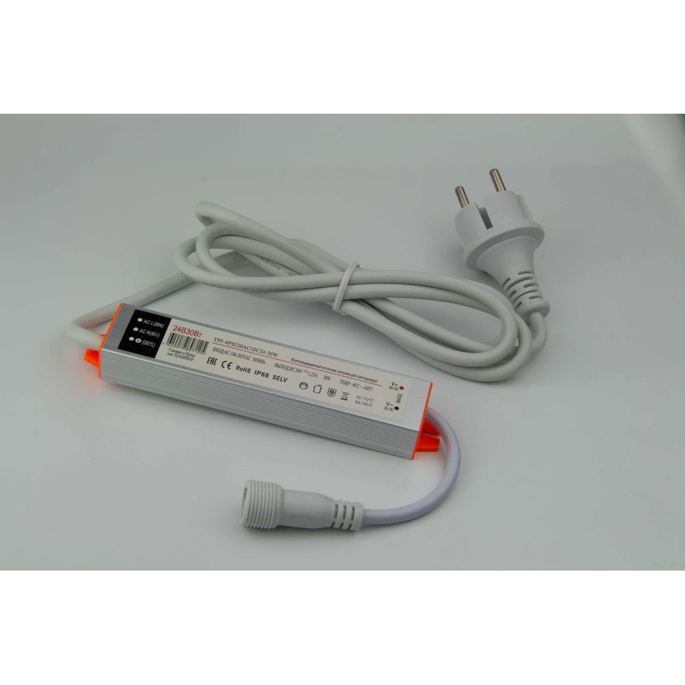 Изображение товара Импульсный источник питания TEAMPROF 220/24 В, 30 Вт, белый TPF-SPS220AC/DC24-30W
