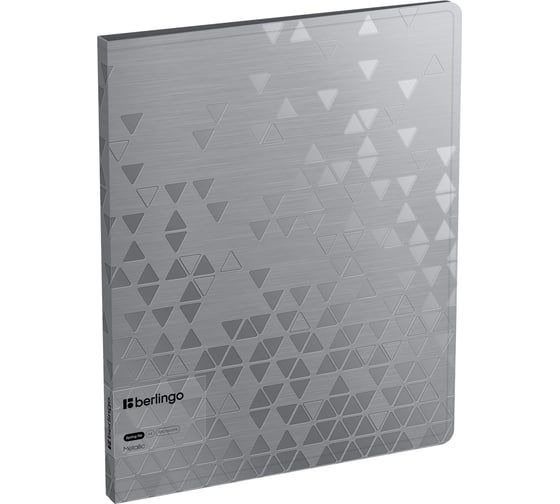 Изображение товара Папка Berlingo с пружинным скоросшивателем metallic, 17 мм, 1000 мкм, серебряный металлик, с внутренним карманом FS4_17396