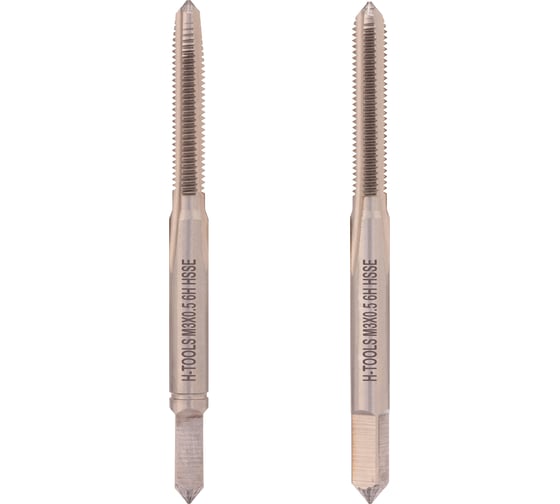 Изображение товара Набор метчиков из 2-х шт. H-Tools М3 шаг 0.5 мм DIN352 HSSE 235801-A4-0030