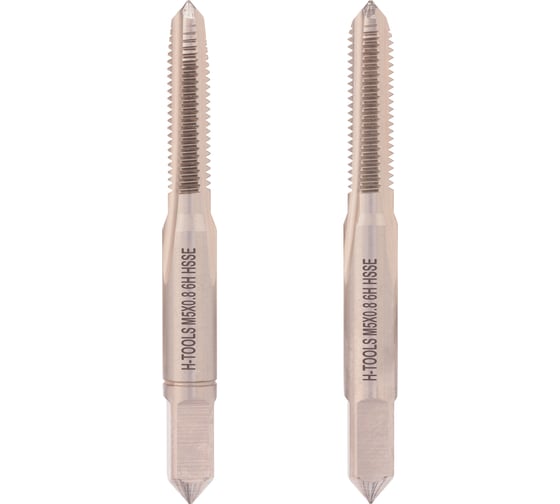 Изображение товара Набор метчиков из 2-х шт. H-Tools М5 шаг 0.8 мм DIN352 HSSE 235801-A4-0050