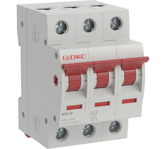 Изображение товара Модульный выключатель нагрузки DKC yon msd 3p 40a MSD-3P40