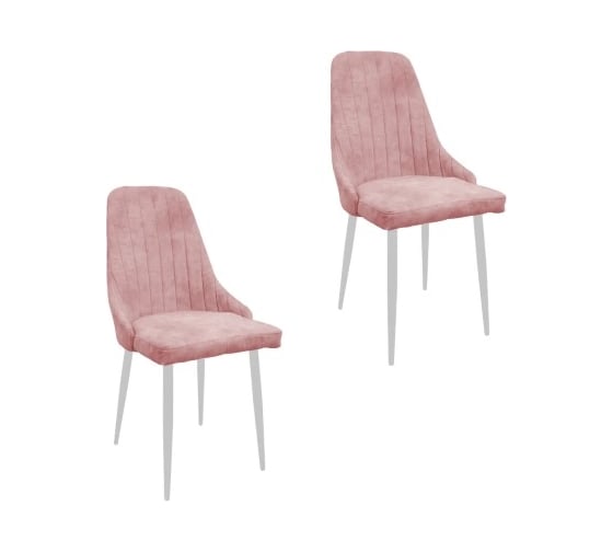 Изображение товара Комплект стульев M-GROUP МИЛАН Классика белый, пудровый(2 шт) 14020154