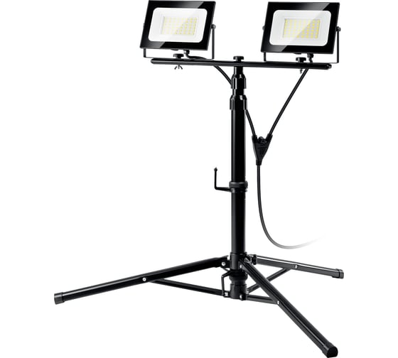 Изображение товара Светодиодные прожекторы на штативе ЗУБР Профессионал пск 50x2, 2x50 Вт 57145-2-50